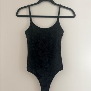 Black Velvet One-Piece Bodysuit
